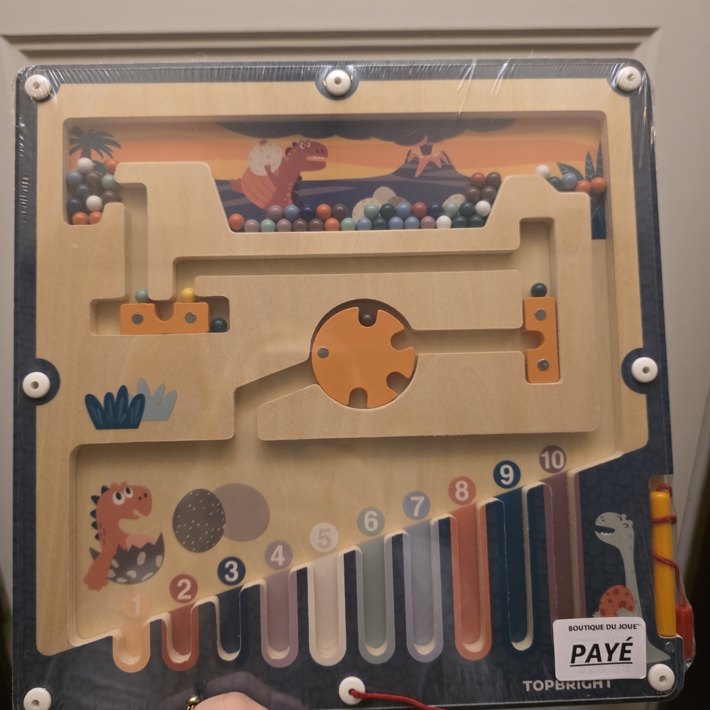 Dinosaur Adventure Magnetic Maze - Orange and Blue